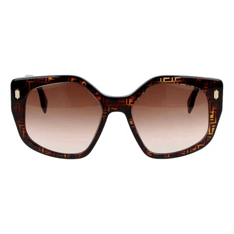 Fendi Bold FF Havana and Black Acetate Sunglasses .